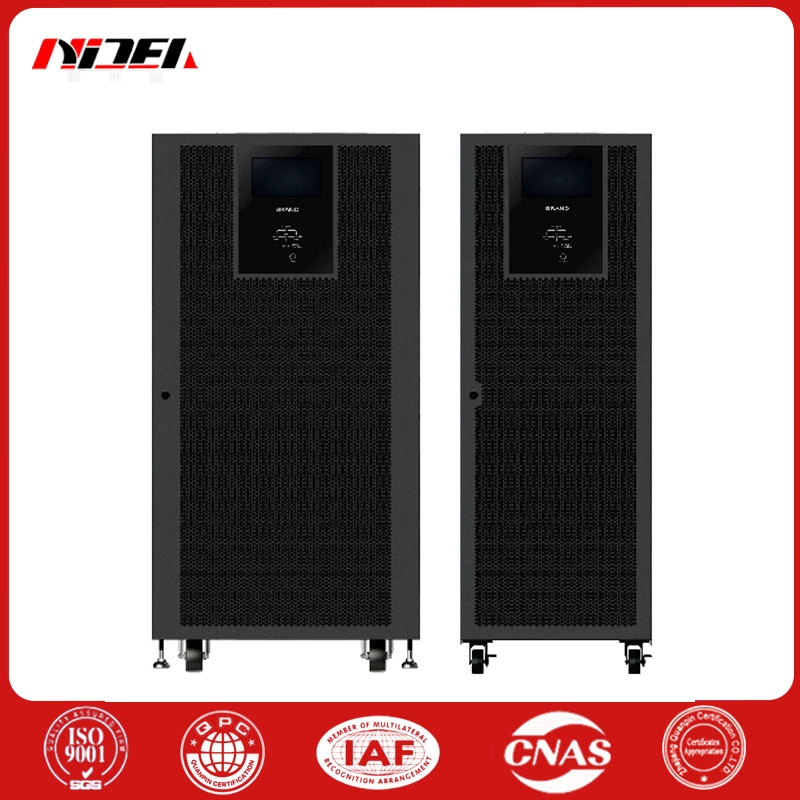 High Frequency Series UPS, jossa on kolme tuloa ja kolme lähtöä